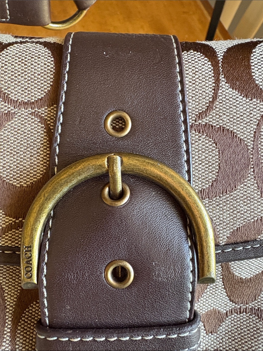Coach Soho Brown Signature Shoulder Bag - Picture 9 of 10